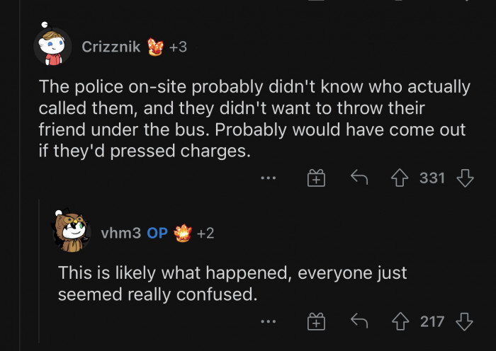 Everyone involved was everything that happened.