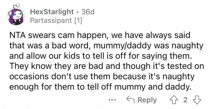 4. Work on a soft explanation about the cuss.