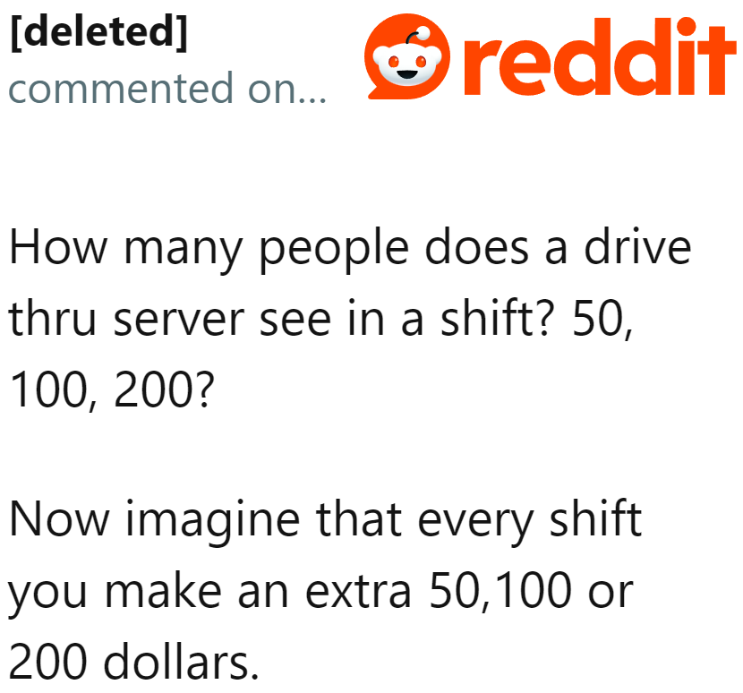 One-dollar tips can potentially add up to $50 to $200.