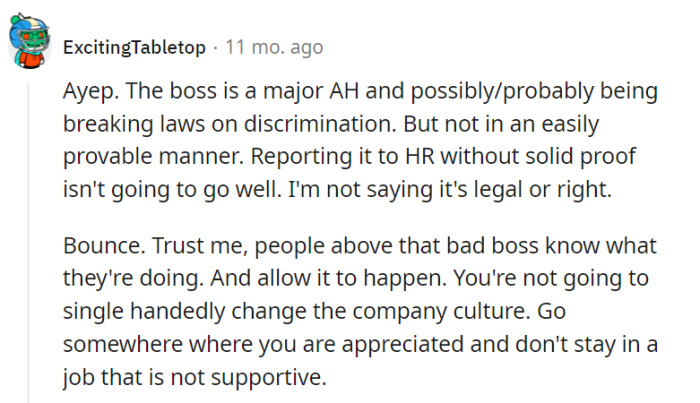 Dealing with a terrible boss without proof can feel like a solo mission on Mount Impossible. It's time for her to bounce to a place that appreciates her talents and leave the circus behind!