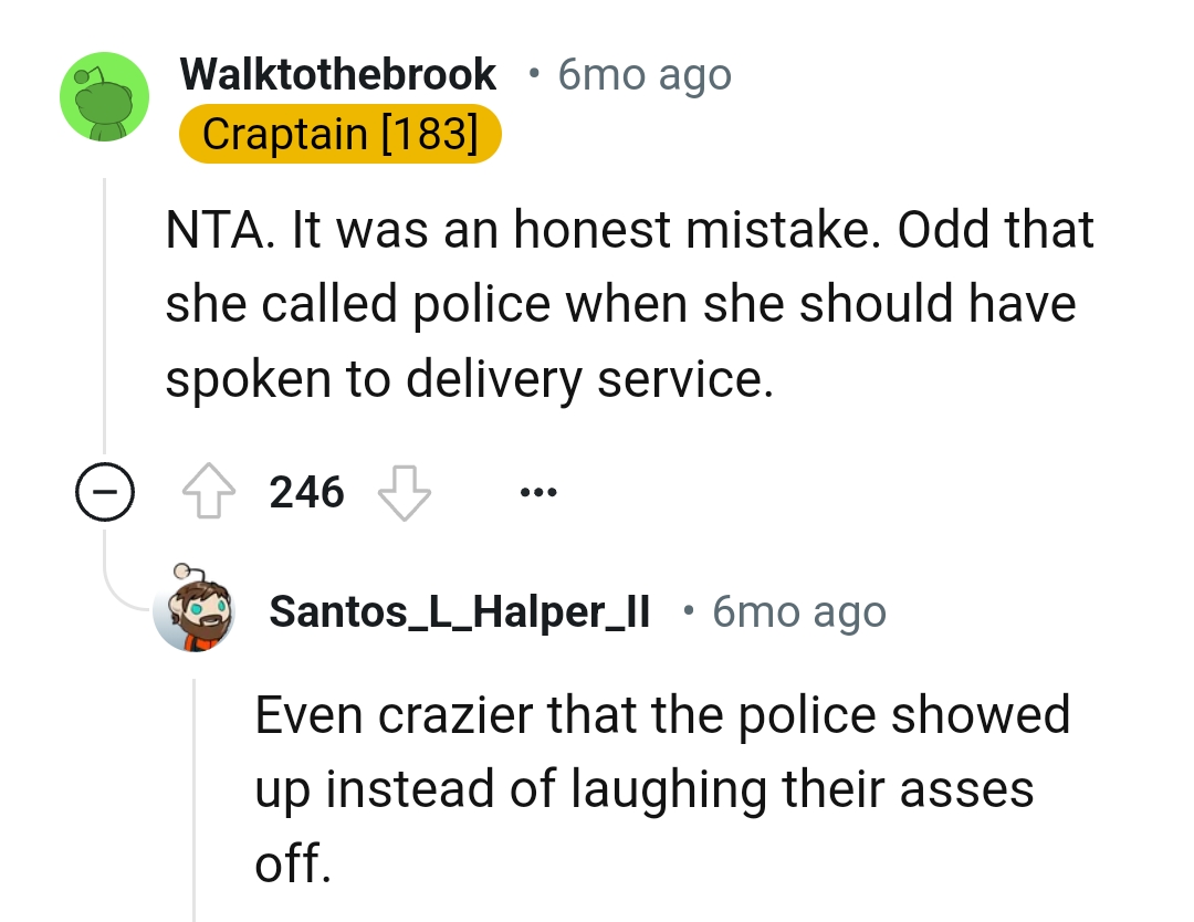 Speaking to delivery service