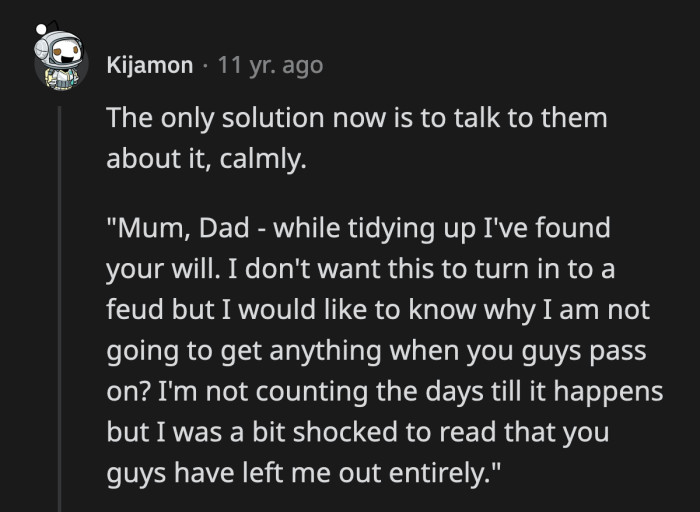 Sympathetic Redditors Advised OP to Talk to His Parents Because That Was the Only Way to Get Answers to the Questions Plaguing Him