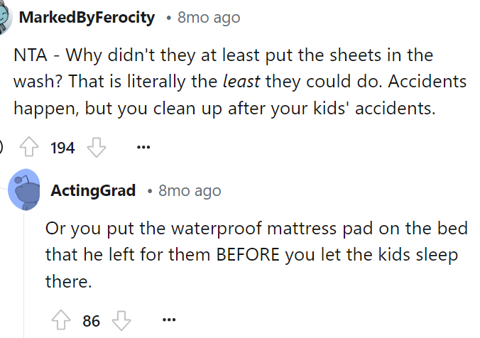 This is what I'm wondering too because they should have at least done something before OP got home.