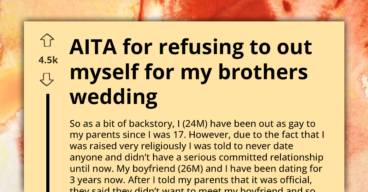 Religious Parents Want Their "Sinful" Son To Come Out Before Brother's Wedding, Freak Out When He Declines
