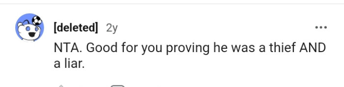 It's awesome the OP was able to prove that he's a thief