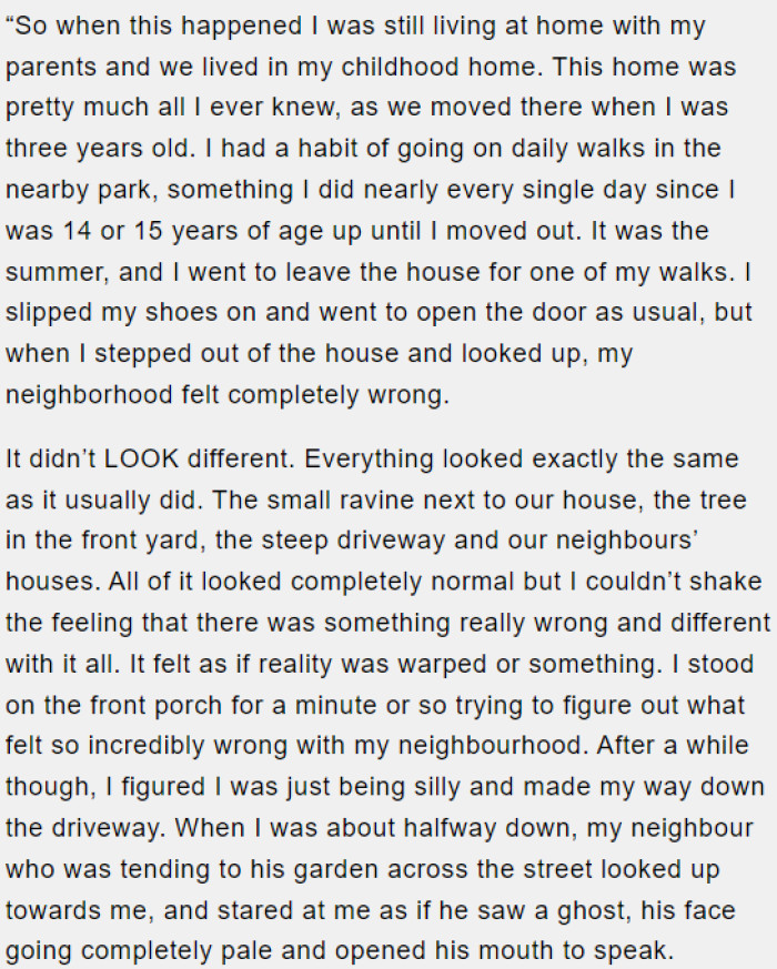 Haunting sense of displacement