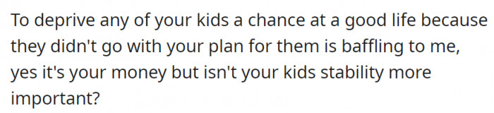 Which is more important for the OP?