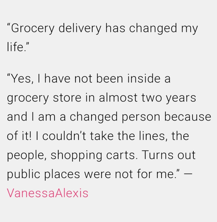 8. Grocery shopping: Thank goodness for the inventor of delivery services