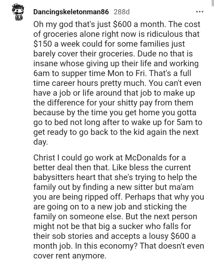 One can't have a life or job around that kind of job