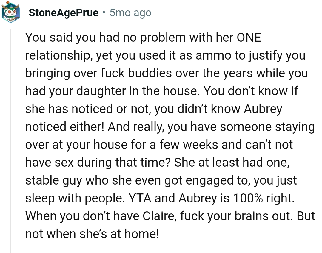 This Redditor believes the OP just sleeps with people