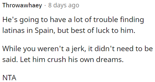 While OP wasn't rude, it wasn't necessary to mention it.