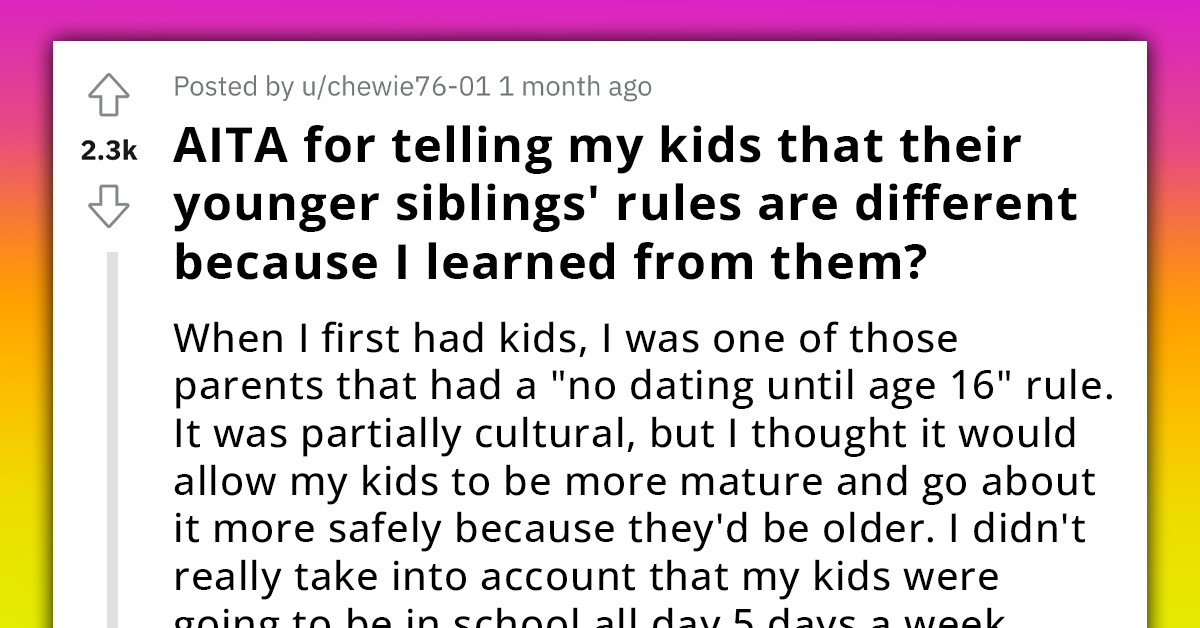 Man Drops His "No Dating Until Age 16" Rule After Finding Out It Was Doing More Harm Than Good, Older Kids Accuse Him Of Using Them As "Guinea Pigs"