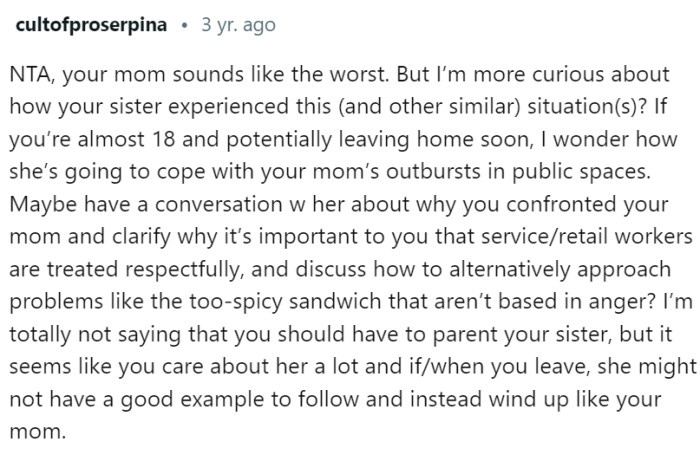 How is his sister handling it?