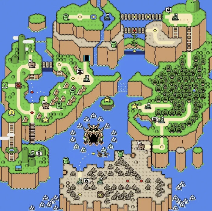”The Full Super Mario World Map 1990/1991”