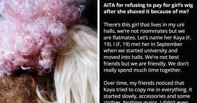 College Student Pretends To Shave Her Head To Confirm Her Copycat Flatmate's Obsession With Her