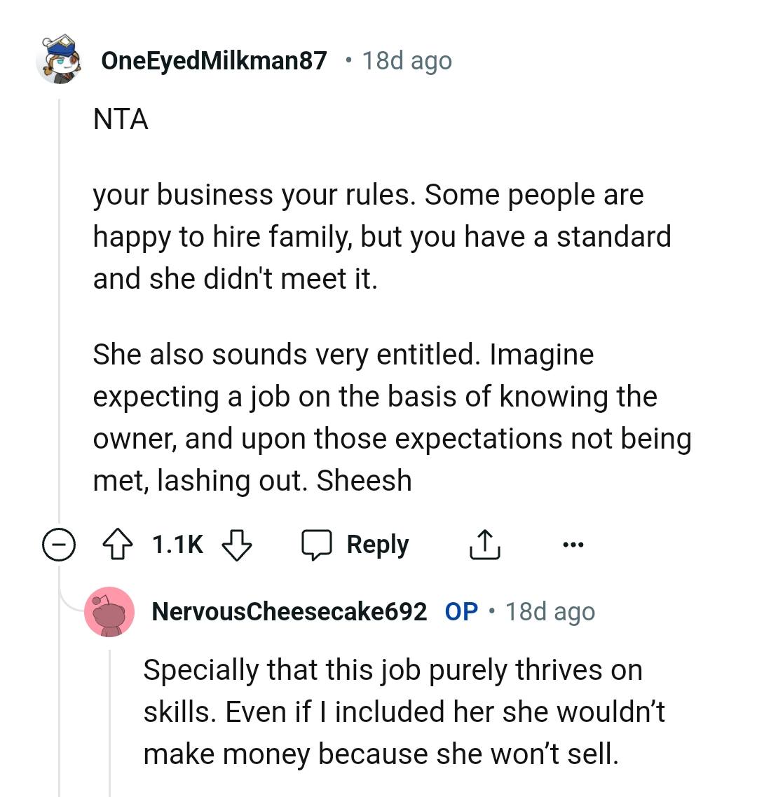 She sounds very entitled