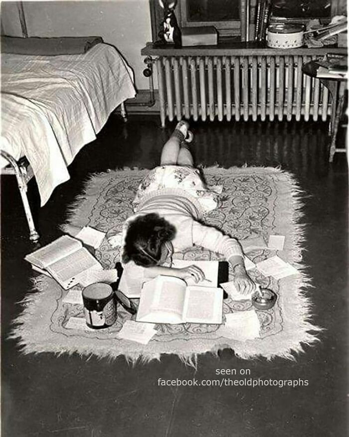 38. How homework was done before Google...