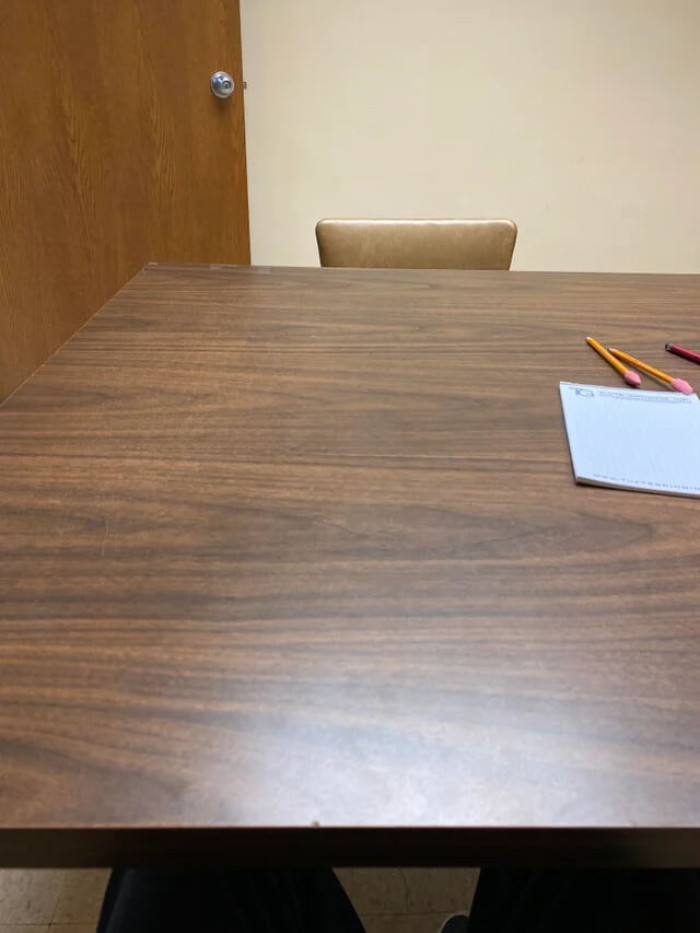 17. Sitting here for over an hour waiting to be interviewed.