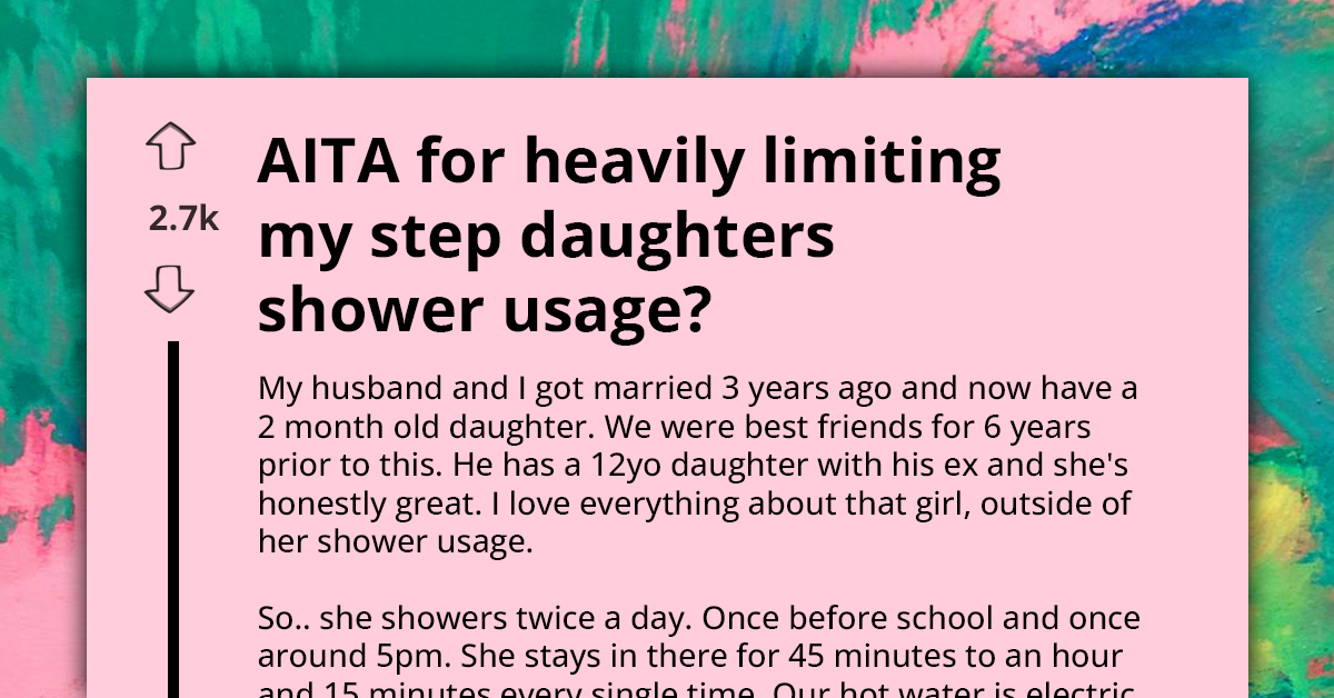 Mother Leaves Home After Husband And Step-Daughter Ignore Her Rule About Excessive Showering