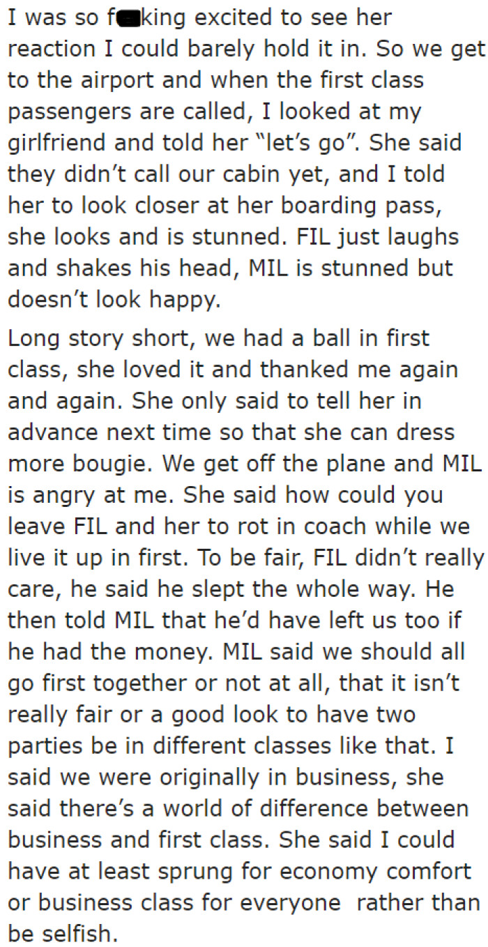 He didn't let his girlfriend know at first. He surprised her when the flight staff called their cabin.