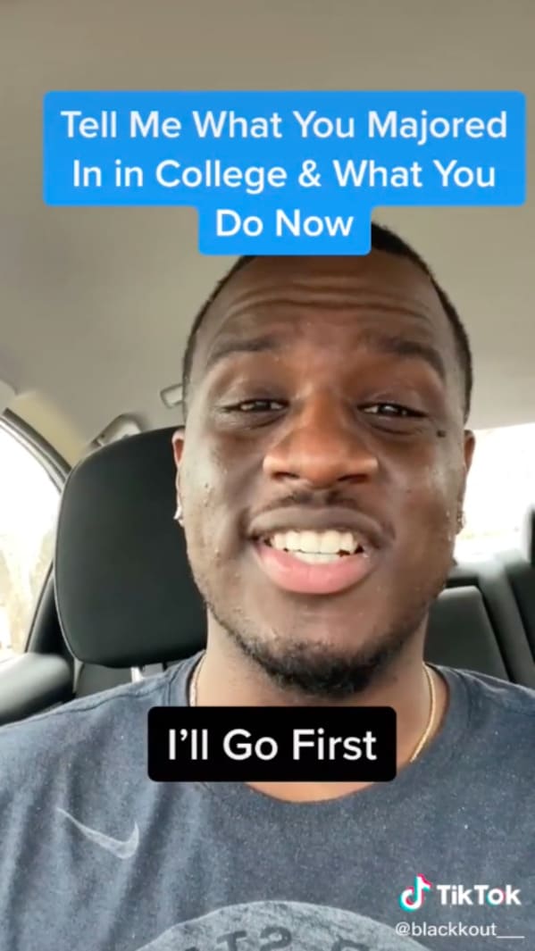 “In college, I was a communications major, and now I’m depressed.”