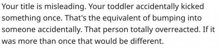 The passenger overreacted.