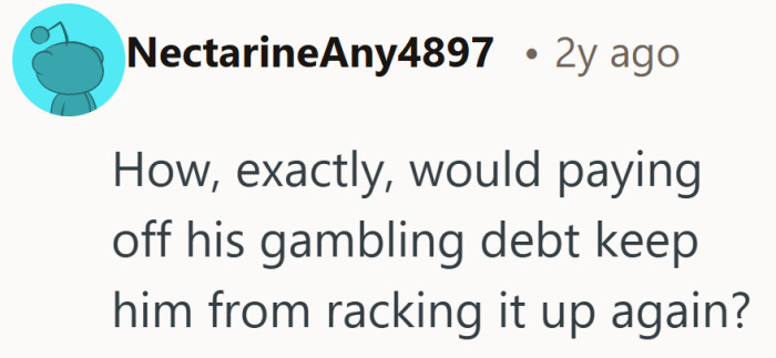 That one line gets to the heart of it. What actually stops the cycle from repeating?