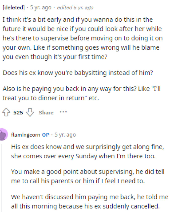 Some people expressed concern, primarily over the fact that if anything happened under her care, she would obviously be responsible for it.