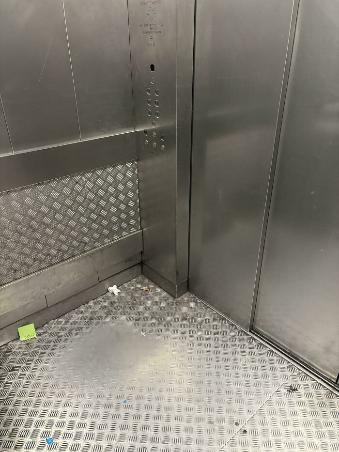 "Most Popular Spot In The Elevator"