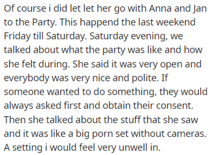 The Two Were Talking About Her Experience at the Party When She Dropped a Bombshell