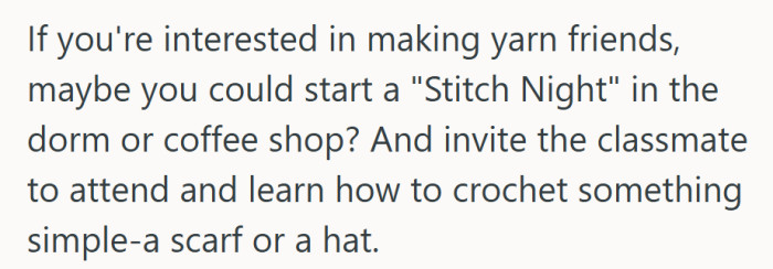 Turning an awkward request into a community event? That’s diplomacy stitched with kindness.
