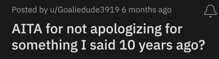 Sean excused himself and went to the bathroom after the issue was brought up. He later approached OP and demanded an apology.