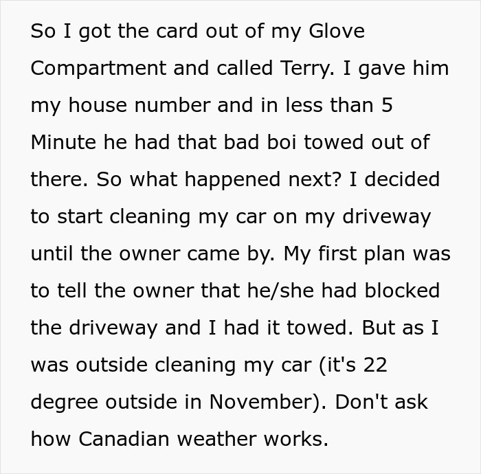 OP got the car towed