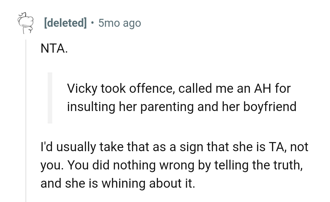 Let's head into the comments section and find out what other Redditors have to say regarding the story