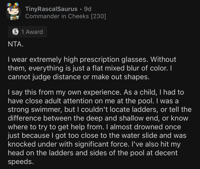 This user shared their experience to demonstrate how OP made the right call.