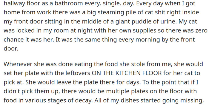 The OP explained all the troubles that Amy gave her: