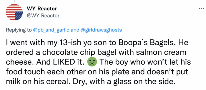 One of the comments described their son’s weird combination despite his usual pickiness