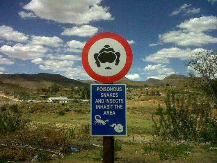 Close-up of a confusing sign, community reactions with “Just look at this”