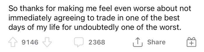 And people were making him feel worse about being hesitant.