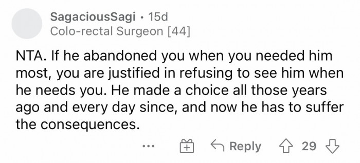 You became his karma. Made from his own blood.