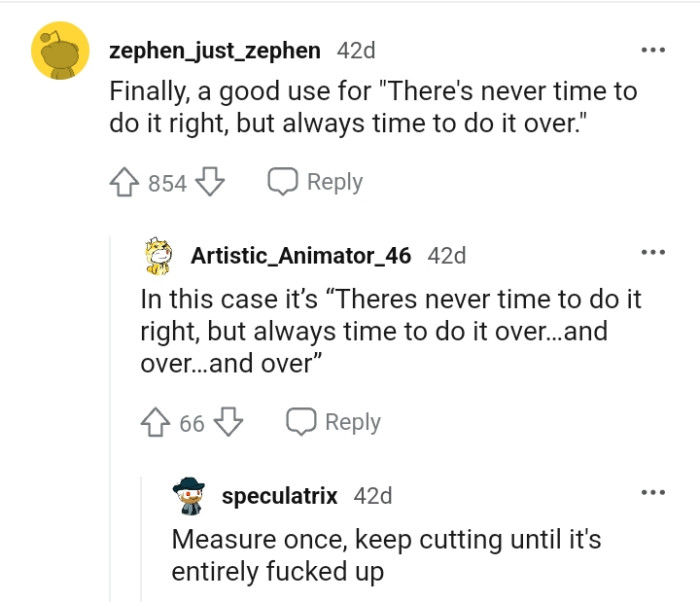 Redditors trooped to the comments to air their opinions, and here are a bunch of them