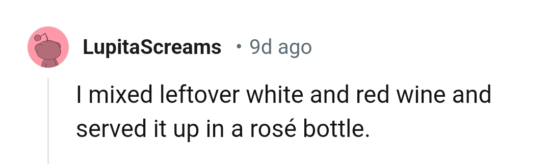 18. Mixing leftovers