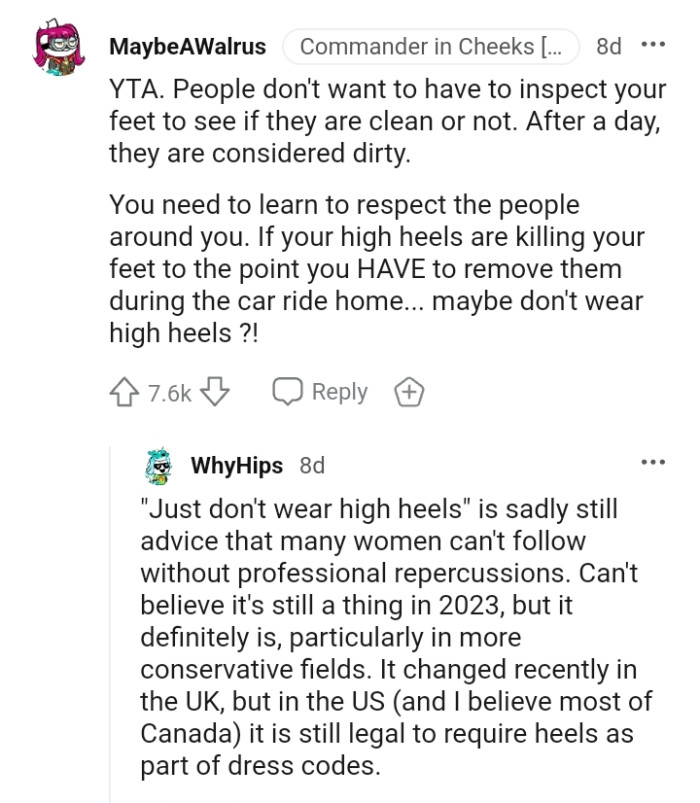 OP needs to respect the people around her