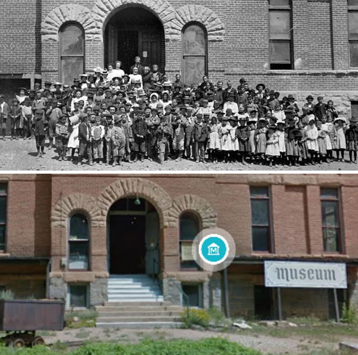 "Silver Plume School Colorado 1894 And Now"