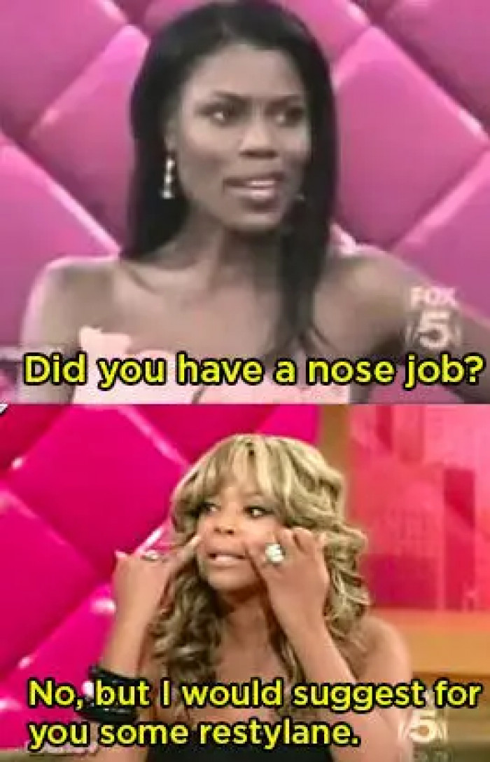 11. Moment when Wendy Williams and Omarosa got into a back-and-forth plastic surgery catfight on Wendy