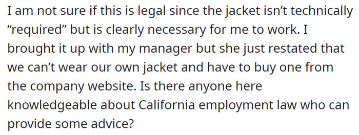 The OP is asking for legal advice on how to solve the problem: