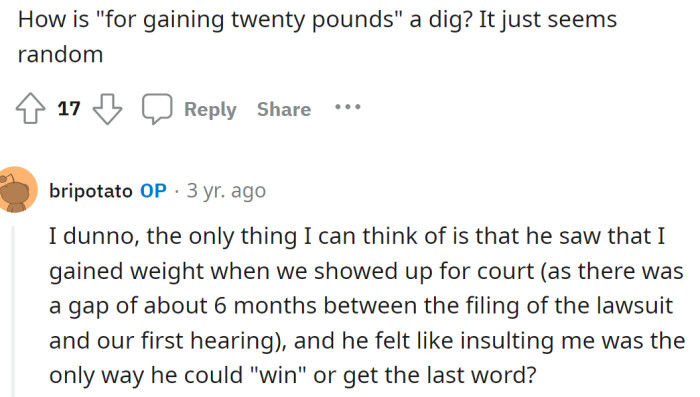 One Redditor was curious why the landlord added such a description on the check, and the OP explained: