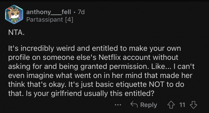 Doing that without being granted permission is extremely entitled.