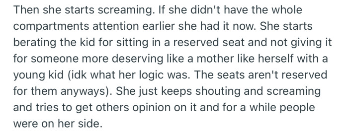 The woman started screaming at the boy to get people’s attention