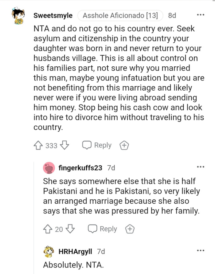 This redditor is not sure why the OP married the man, maybe young infatuation